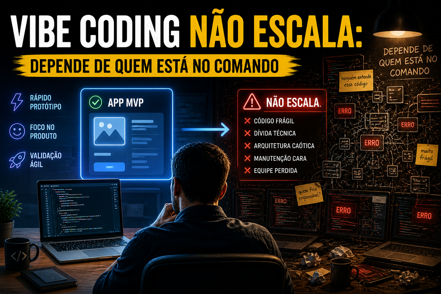 Vibe Code escala sim: basta ter arquitetura e liderança técnica