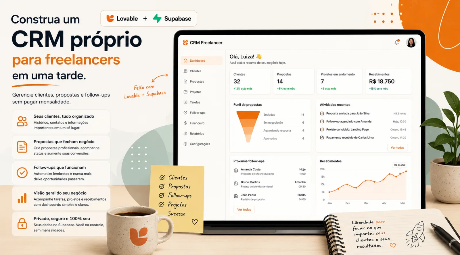 Construa um CRM próprio para freelancers em uma tarde
