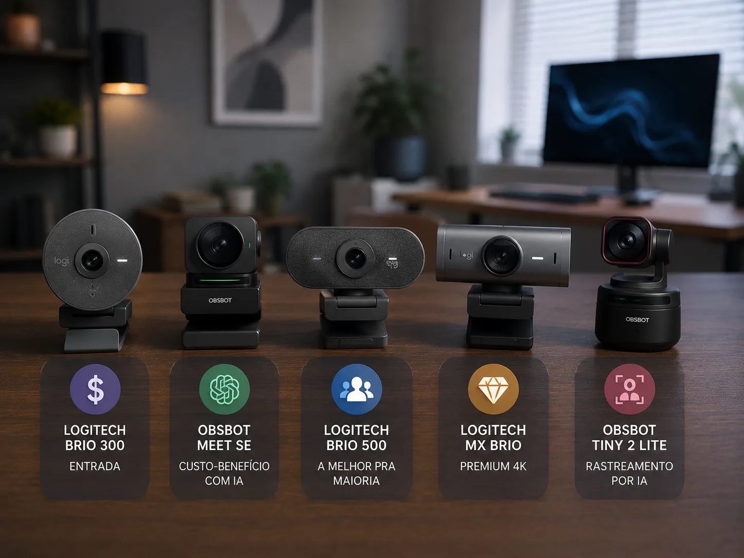 As 5 Melhores Webcams para Home Office em 2026