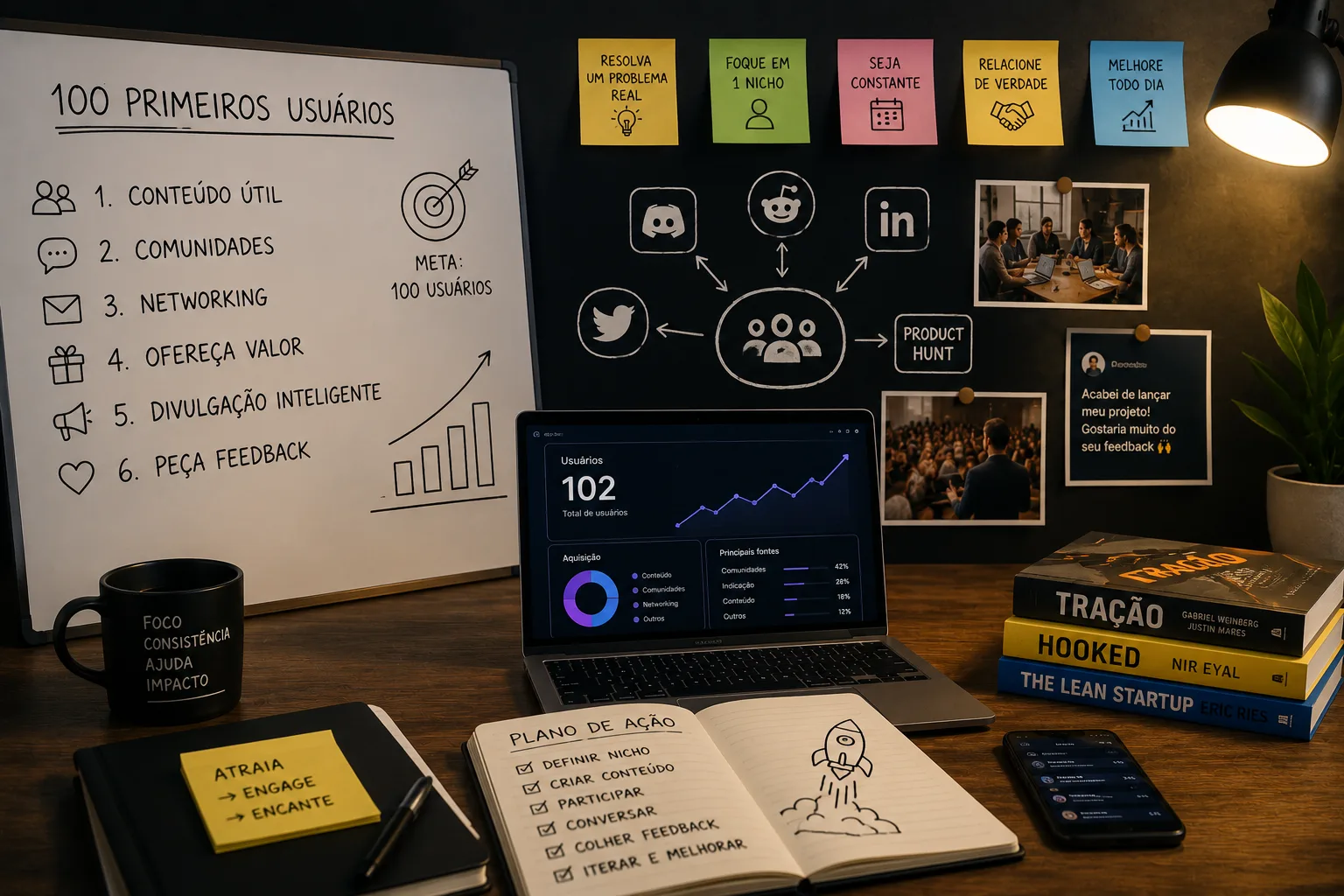 Como conseguir os primeiros 100 usuários sem pagar anúncio