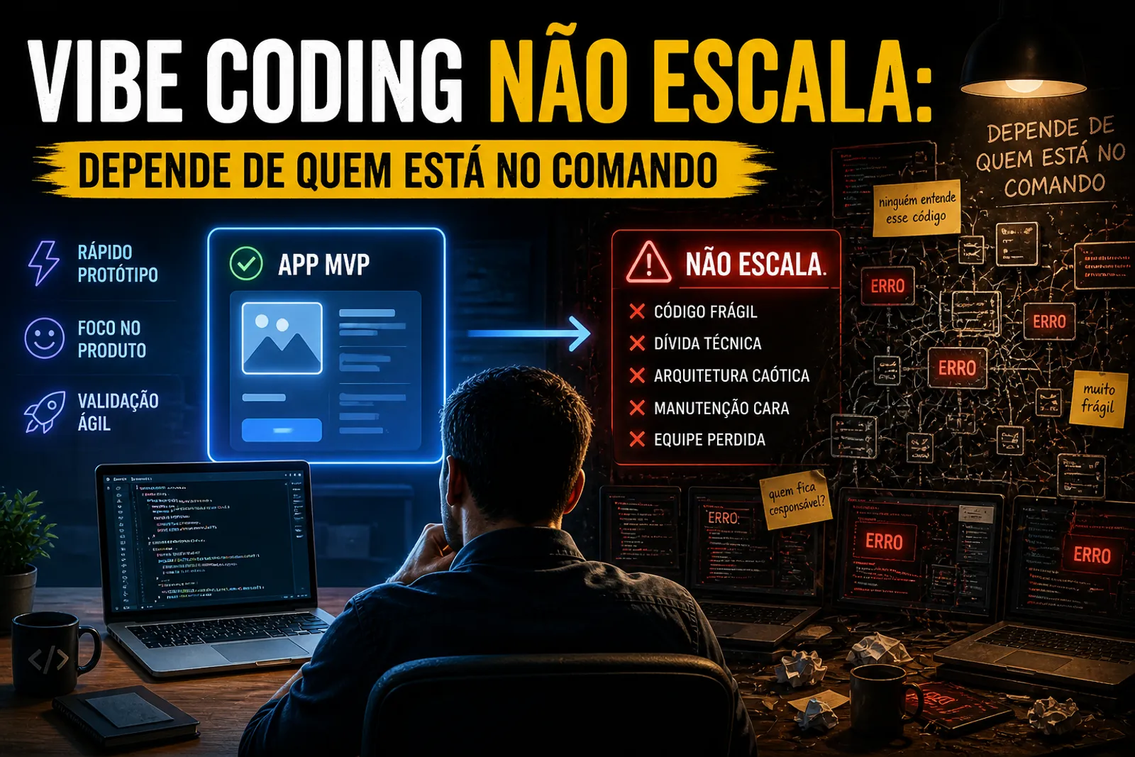Vibe Code escala sim: basta ter arquitetura e liderança técnica